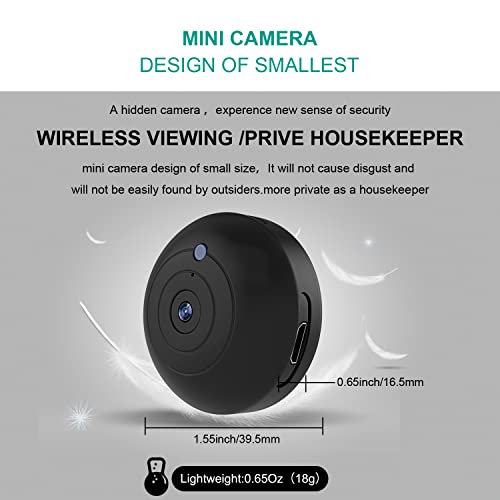 Fecomi Mini Indoor Camera, Wireless Spy Camera Hidden Camera With Video Recording,1080P Small Nanny Cam With Phone App,Night Vision,Motion Alarm For Car,Pet,Home Security #TOP1