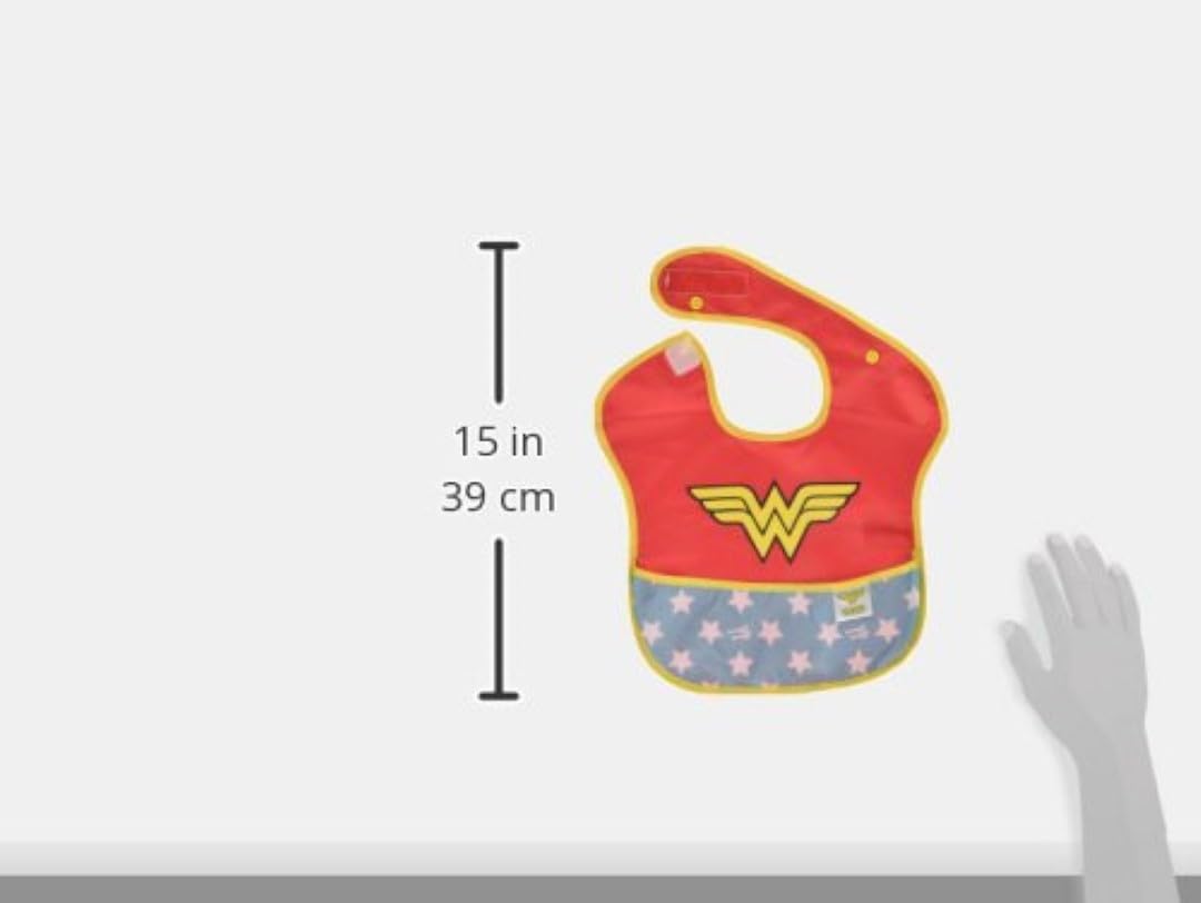 Bumkins DC Comics Super Bib with Cape, Wonder Woman, 6-24 months by Bumkins