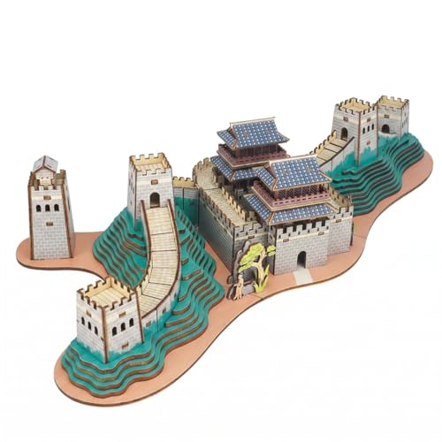 Kit de modelo de la Gran Muralla China: rompecabezas 3D de madera premium para regalar