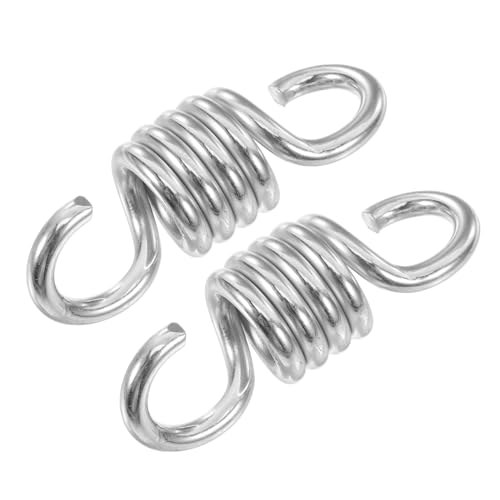 TOYZFRIENDY 2 pièces Kit Ressorts Galvanisés pour Chaise Suspendue et Balançoire de Porche Fixation Résistante Anticorrosion pour Hamac Siège Suspendu Polyvalent Accessoires de Suspension