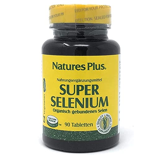 NaturesPlus Super Selenium hochdosiert 200 mcg (90 Tabletten) - Selen und Vitamin E