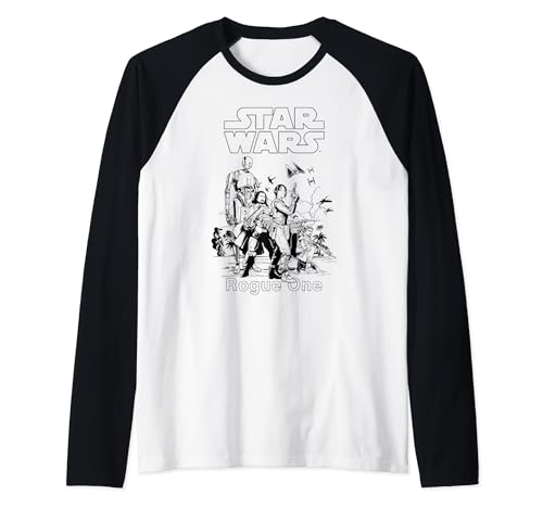 Star Wars Rogue One t-shirt raglan look baseball idéal pour les soirées cinéma