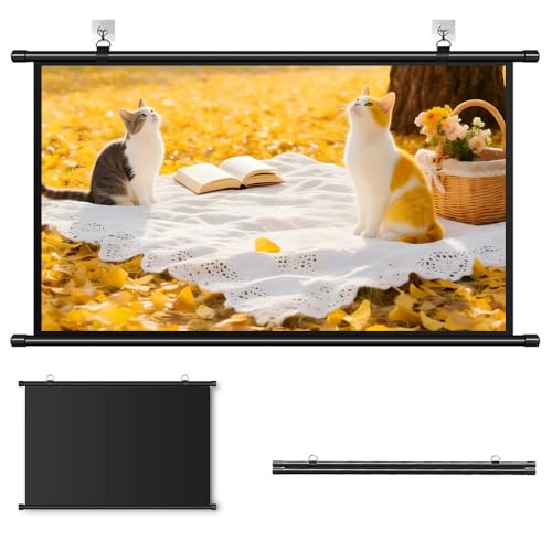 Pantalla de proyección retráctil manual 72 pulgadas 4:3 miniatura 1