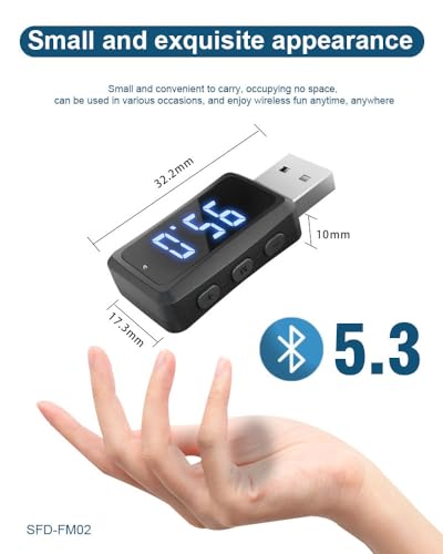 Auto Bluetooth 5.3 Sender Empfänger Freisprecheinrichtung Mini USB Power Car Kit Auto Stereo Wireless Audio Adapter Für Auto Fm Radio 