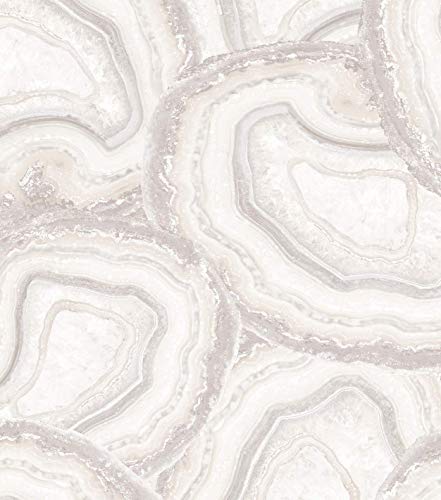 Arthouse Agate Soft White Non-Woven Wallpaper 904003 20.5in. x 33ft.