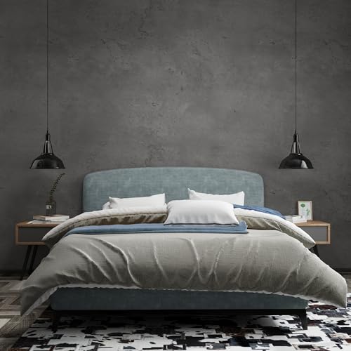 3YECAO 48"×79" Extra Wide Thick Dark Grey Black Concrete Wallpaper