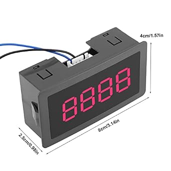 DC 8-24V Digital LED Counter Panel Meter 4 Digit Up/Down Panel Counter Meter Plus Minus Counter Panel Totalizer 0-9 (Red)