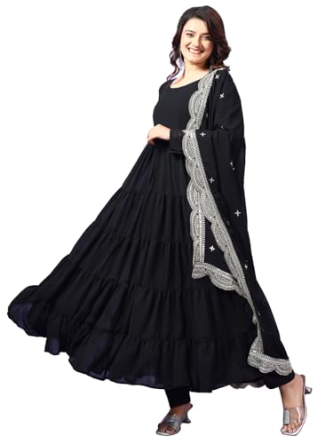 Image of Wedani Georgette Sequins Work Anarkali Kurta Set for Women