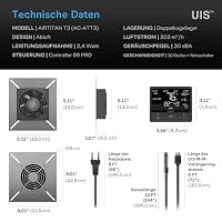 AC Infinity AIRTITAN T3 Abluftventilator 150mm Klima-Regler – Ansicht 6
