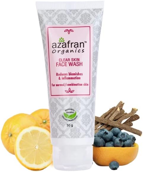 Organics Clear Skin Face Wash - Reduces Blemishes & Inflammation - for Normal/Combination Skin - 100g