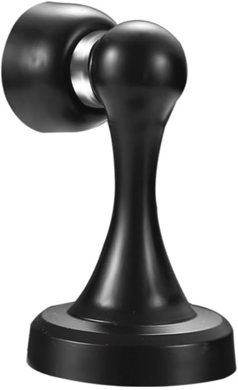 304 Stainless Steel Door Suction Anti Collision for Bedroom with Bathroom Wall Black Floor