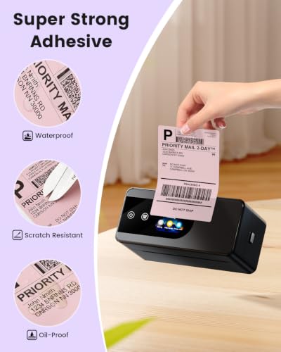 Image of Phomemo Pink 4x6 Thermal Label, Shipping Labels Pack of 250 4x6 Roll Labels, Compatible with Phomemo, Zebra, Rollo, Jadens and Other Thermal Printers