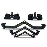 Nebula Power Bar Lat Pull Down Bar Attachments | Cable Pulley Machine System | At Home or Gym | 5 Handle Types for Weightlifting, Strength Training, Triceps, Back, Shoulders | Set of 5