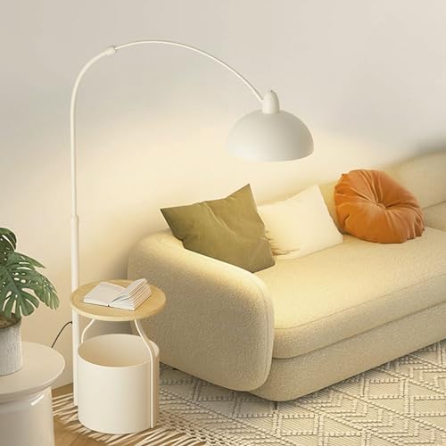Lámpara de pie con mesa moderna: el mueble multifuncional nórdico 7