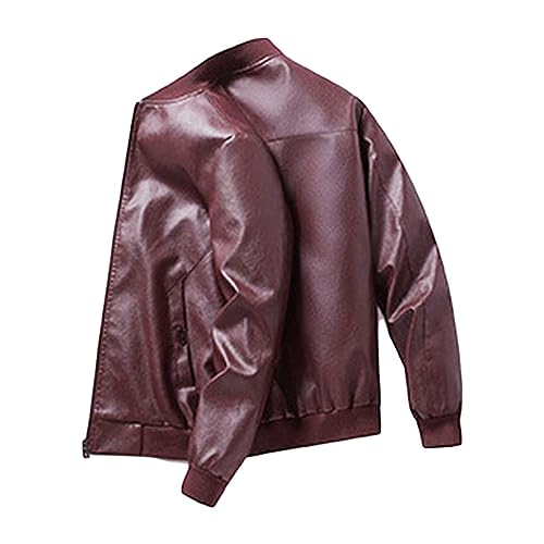 Chaqueta Bomber de Cuero Sintético para Hombre miniatura 3