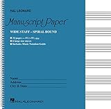 Wide Staff Wirebound Manuscript Paper (Aqua Cover)