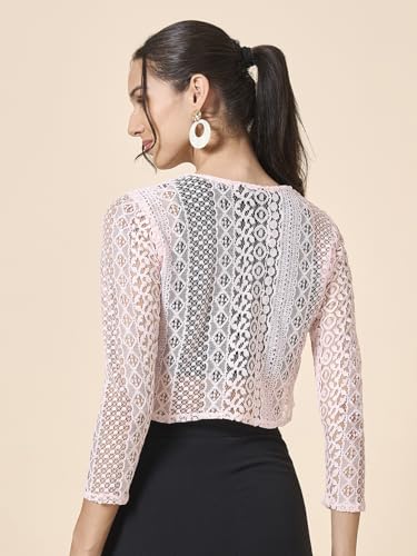 Image of Style Quotient Women Black Solid Shrug
