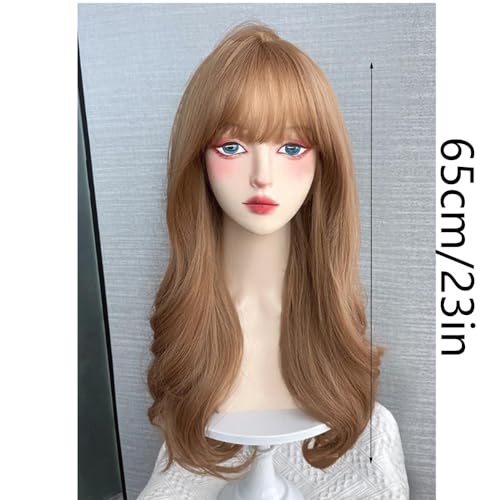 Perruques synthétiques longues durables 65cm cheveux naturels blonds