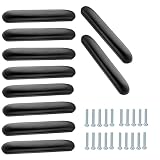 HMZ Full Length Padded Armrest Black 10-1/4' Long Wheelchair and Transport Chair arm Cushions, Black (1 Pair) Compatible with All Brands (10PCS 10-1/4')