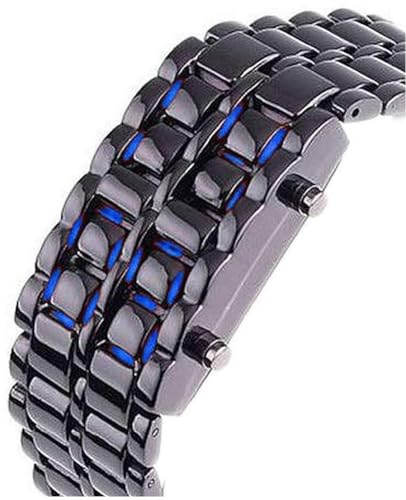 Image of Mens Digital Metal Strap Watch (Blue /chaiin)