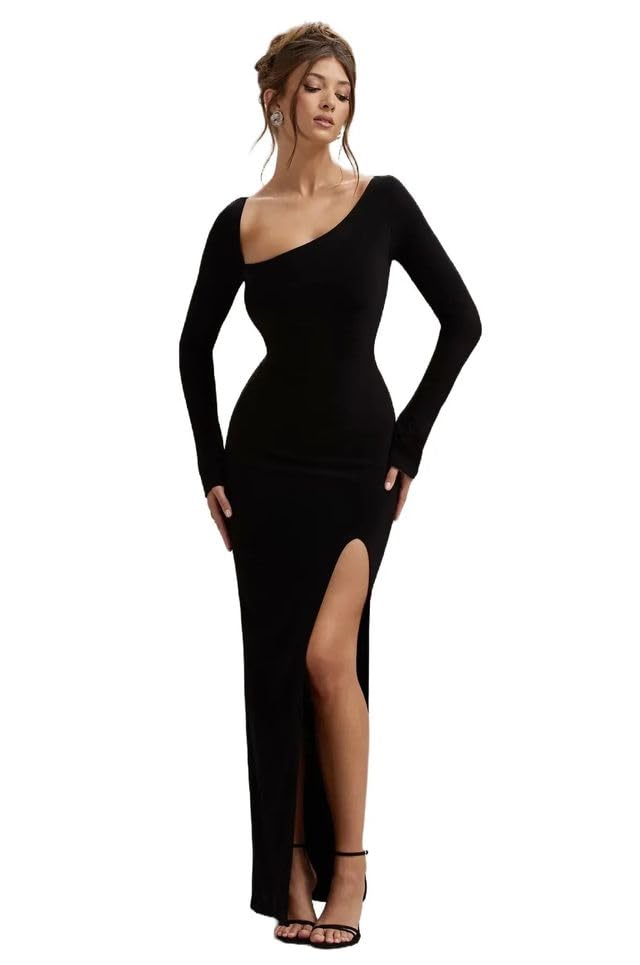 Full Sleeve Bodycon Dress for Women with Slit on The Front.