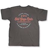OLD GUYS RULE Men's Graphic T-Shirt, Living Legend - Gift for Dad, Grandpa, Husband, Father's Day, Birthday, Holiday - Funny Novelty Collectors Tee for Traveling, Exploring (Charcoal, XX-Large)