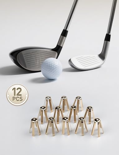 Hateenru 12PCS 6 Legs Universal Golf Shaft Adapter Shims, Brass Shim for Golf Shafts Iron Fits Ferrules .335 .350 .355 .370 Golf Club Parts Adjustable Accessories