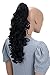 PRETTYSHOP 24" Hair Piece Ponytail Clip On Extension Long Voluminous Wavy Heat-Resisting Jet black # 1 HV1