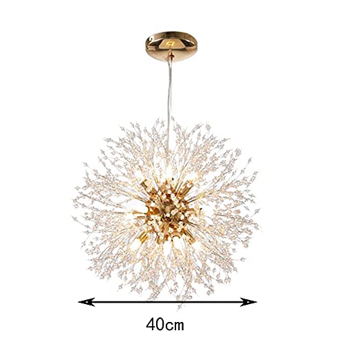 Lámpara colgante de cristal nórdica vintage para decoración de sala de estar 6