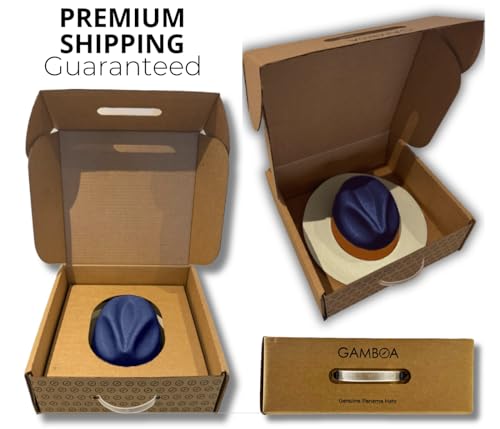 Image of Gamboa Original Panama Hat for Men and Women Fedora Straw Summer Beach Sun Hat Protection UV UPF50+