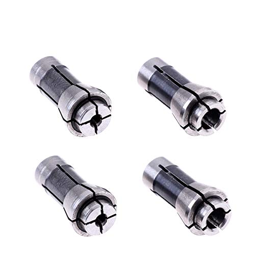 Yxcc 4 Pack Die Grinder Collet Grinding Machine Clamping Collet,2 Pack 3Mm And 2 Pack 6Mm Die Grinder Collet Grinding Machine Clamping Collet Adapter 1/4" And 1/8" Arbors Shanks #TOP1