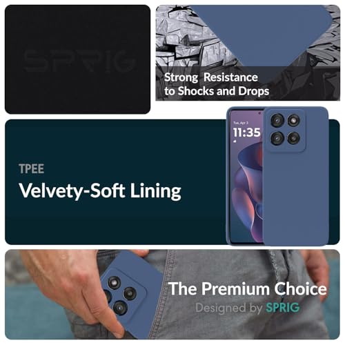 Image of SPRIG Compatible with Moto Edge 60 Stylus Premium Skintone Back Cover Drop Tested Shock Proof Mobile Case for Men, Women, Boys and Girls with Camera Protection (Sapphire Blue)