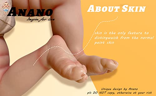 Anano Reborn Toddler Boy Realistic 23 Inch Soft Silicone Newborn Babies Gift Set With Clothes #TOP4