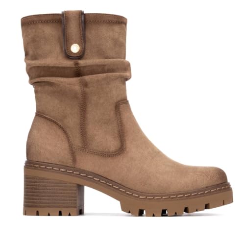 REFRESH - Botín Mujer Beige - Calzado Cómodo y Versátil - Moda casual - Modelo 17302102 (Talla 39)