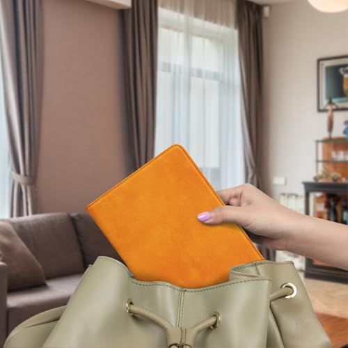 Image of CoBak Case for 6 inch E-Reader - PU Leather Smart Cover with Auto Sleep /Wake & Hand Strap, not Compatible with Kobo Clara,Orange