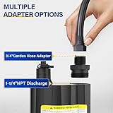 Acquaer Submersible Water Pump 1/6 HP Sump Pump Thermoplastic Utility Pump Small Electric Water Pump 1750GPH Water Remove for Basement Hot Tubs Garden Pool Cover Draining with 10 ft Cord - Image 4