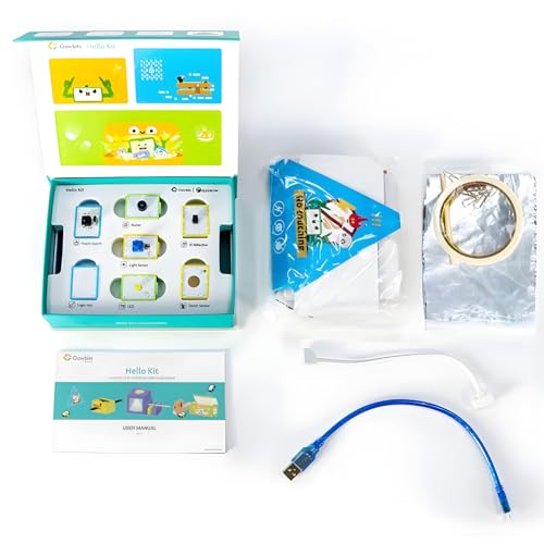 Image of Elecrow Crowbits Hello Kit Programming Learning Kit | 7 Module STEM Robotics Kit for Kids, Coding & Electronics Projects for Schools & Beginners | Interactive Hands-on Learning, Modular Design