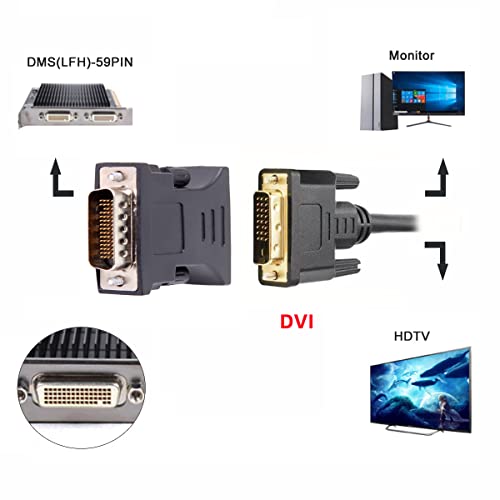 YC° CY Adapter DMS-59pin Male LFH 60Pin to DVI Monitor Female Extension Convertor for Desktop Graphics Card - Image 2