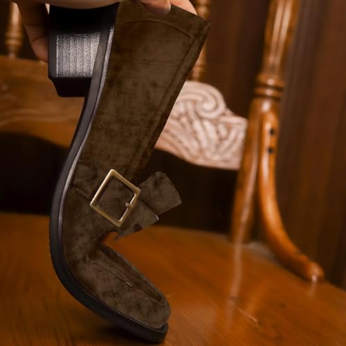 Image of MOOMMO Women Chunky Heel Penny Loafers Square Toe Buckle Slip On Comfort | Office Ladies Loafer Pumps 2 inch Stacked Block Heel Dress Loafers Oxfords Walking Dress Shoes Casual Size 4-11 M US