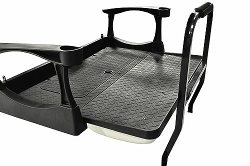 MADJAX Genesis 300 Aluminum Golf Cart Rear Flip Seat Kit for EZGO RXV | Compatible with 2008-Up Models (Deluxe Cushions, Sandstone) - Thumbnail 6