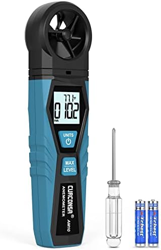 Anemometer Handheld,Digital Wind Speed Meter CFM Meter Gauges Air Flow Velocity Meter for Measuring Wind Speed, Temperature, Wind Meter Thermometer Gauge for HVAC Shooting Windsurfing Fishing Hunting