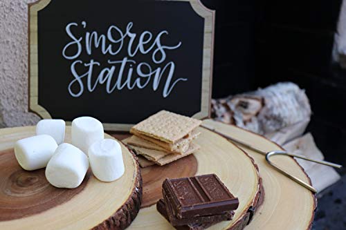 Lipper International Acacia Wood Slab Serving Board With Bark For Cheese, Crackers, And Hors D'oeuvres, Set Of 3, Assorted Sizes #TOP5