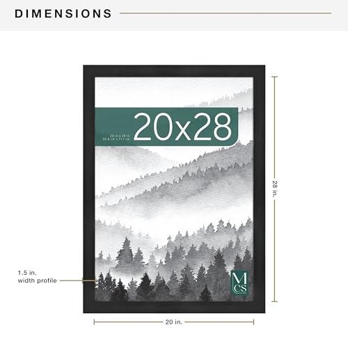 MCS Museum Poster Frame 20x28 Onyx, Vertical & Horizontal Wall Hanging Large Picture Frame for Photos, Posters & Art Prints (1-Pack)