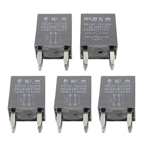 MOTOALL 5 Pack High Power 4 Pin Terminal Relays for GM 13500114 8385 12088567 12135170