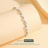 EXGOX Sterling Silver Bracelet for Women Dainty 925 Silver Heart Bracelet Shiny Crystal Diamond Adjustable Love Heart Bracelet for Women Girls #4