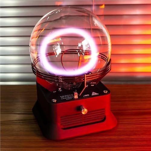 Musical Plasma Ball Lamp - 9cm/13cm Interactive Glass Light Show with Sound, Science Education Plasma Ring for Kids & Adults, Fun Glow Device for Home Decor