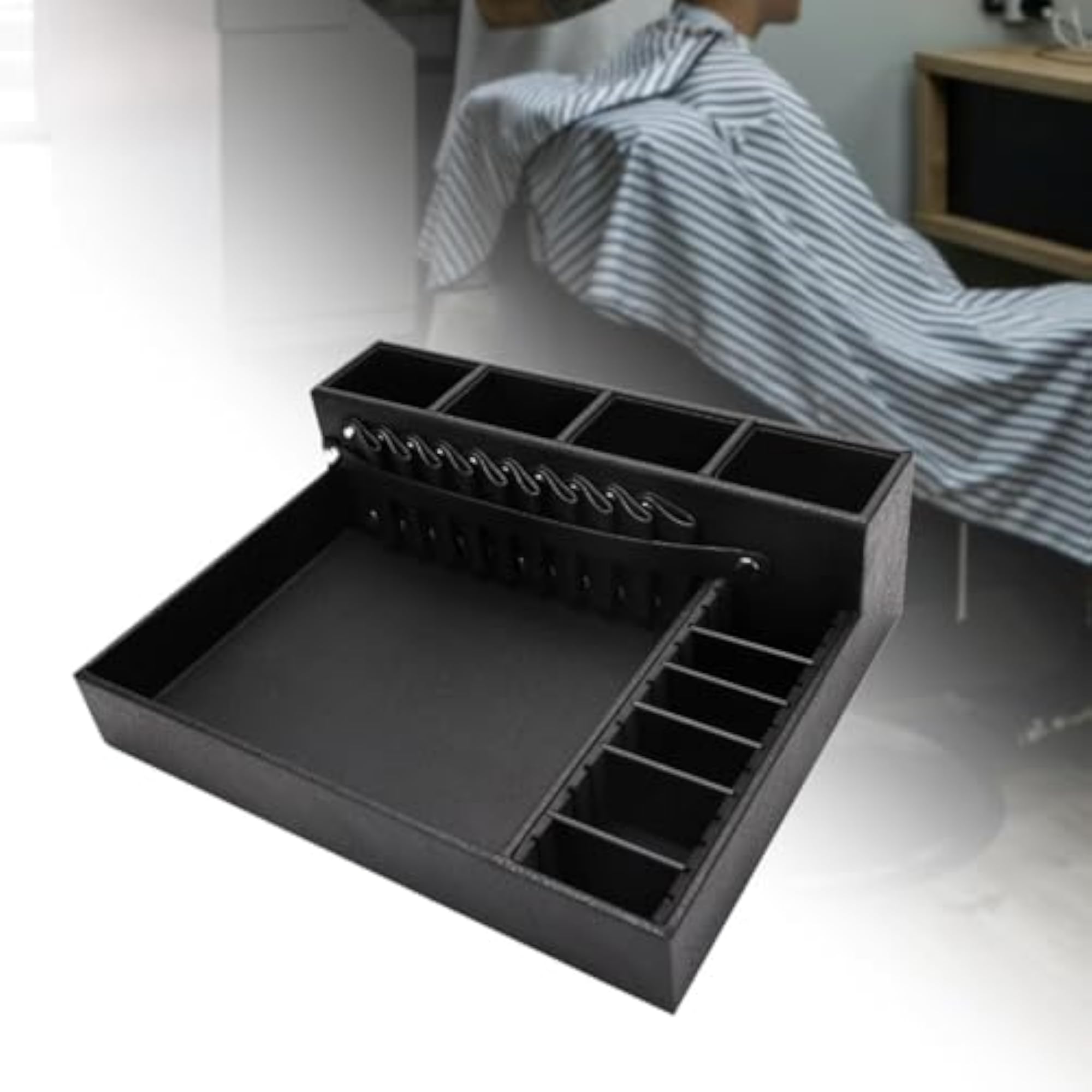 Barber Clippers Tray Station, PU Leather Tool Box