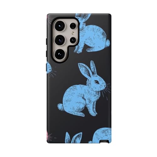 Coque rigide Samsung S24 Ultra lapin coloré noir mat finitions premium