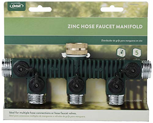 Orbit 62019 5-Way Zinc Hose Faucet Valve Manifold - image 4