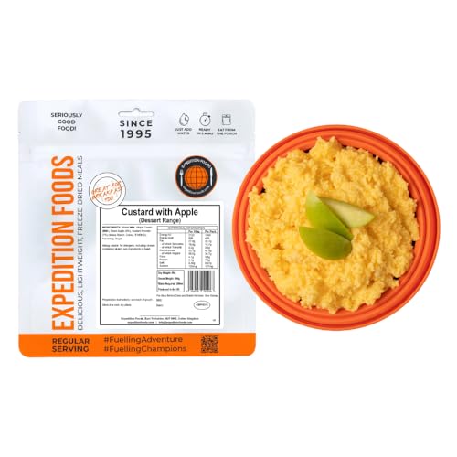 EXPEDITION FOODS Custard with Apple (Breakfast/Dessert Range) | Freeze-Dried Camping & Hiking Food